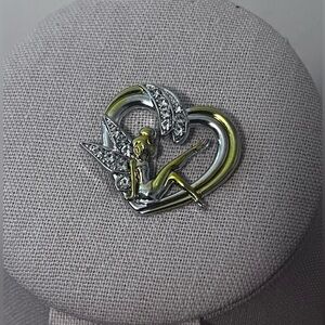 Fashion Pendants: Thinker-bell inside a two tone heart